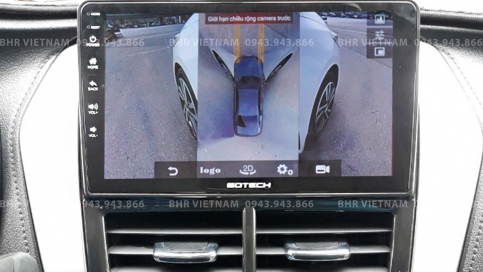 Màn hình DVD Android liền camera 360 Toyota Yaris 2019 - nay | Gotech GT360